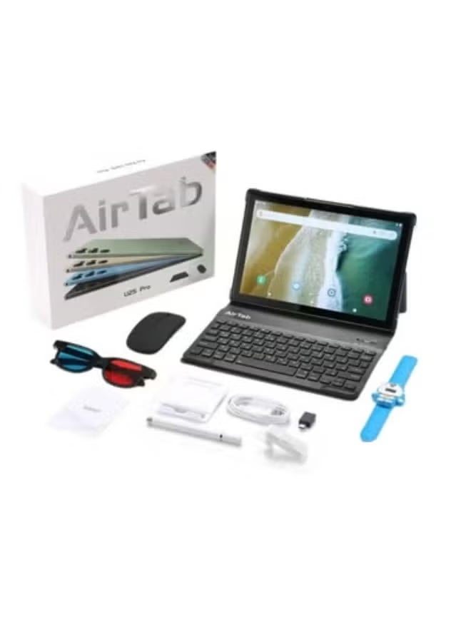 AIR TAB 10.1-Inch Android 13 Tablet with 1TB Storage & 16GB RAM | Dual SIM 4G LTE + Wi-Fi | Quad-Core Processor for Fast Performance | Slim Gold Design | Includes Touch Pen & Wireless Keyboard | Ideal for Work, Study & Entertainment - Image 1